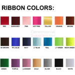 Swatches of All Available Ribbon Colors.