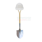 Image of White Groundbreaking Basics Kit with shovel.