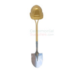 Groundbreaking Basics Kit with golden helmet and polished steel shovel.