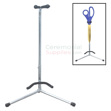 Image of Chrome Display Stand for Ceremonial Ribbon Cutting Scissors.