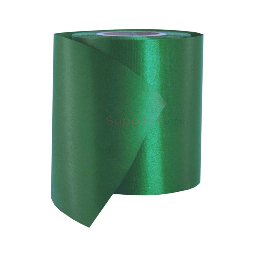 Grand Opening Ribbon 4 inch Wide 25 Yards Long Roll, Size: Green 25 Yards, Red