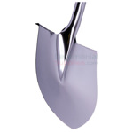 Side Profile View of VIP Ceremonial Mirror Chrome Shovel.