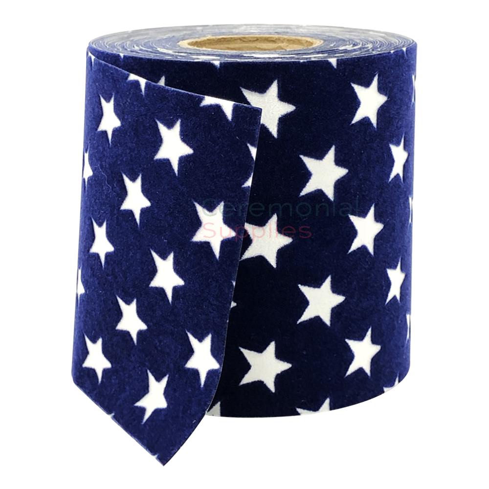 blue ribbon with stars