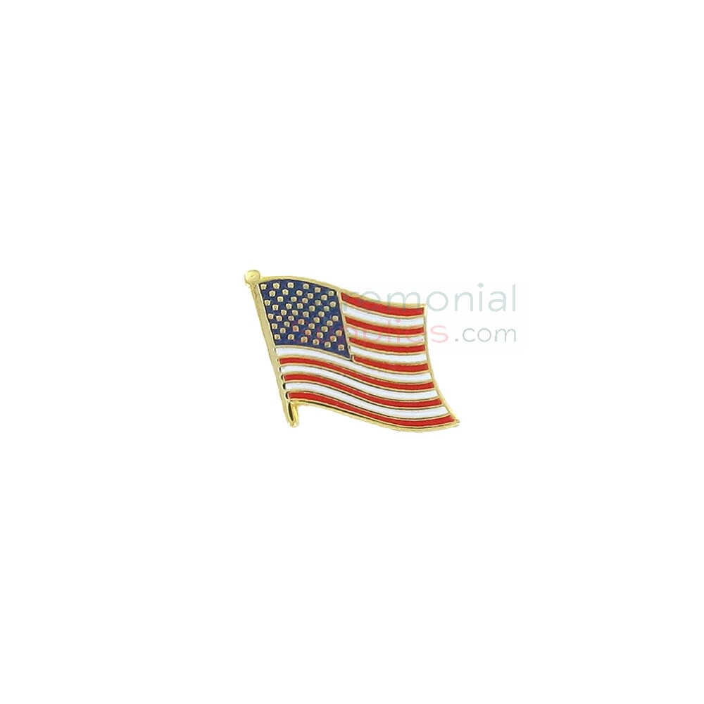 USA American Red White Blue Ribbon Lapel Pin