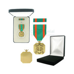 Image of Navy and Marine Corps Achievement medal with black velour and Govt. Official boxes