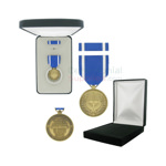 Pictured  1-3/8 Inch NATO Military Medal with Black Velour and Official Govt. Boxes