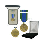 Pictured   1-3/8 Inch Army Achievement Military Medal with Black Velour and Official Govt. Boxes