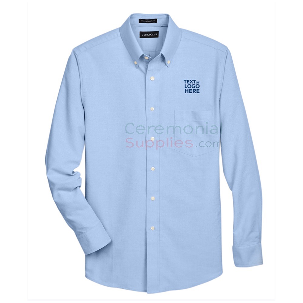 Oxford embroidered long sleeve shirt
