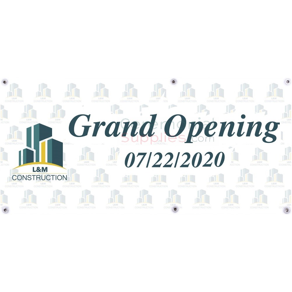 Grand Opening Event Backdrop Banner Ceremonial Groundbreaking Grand