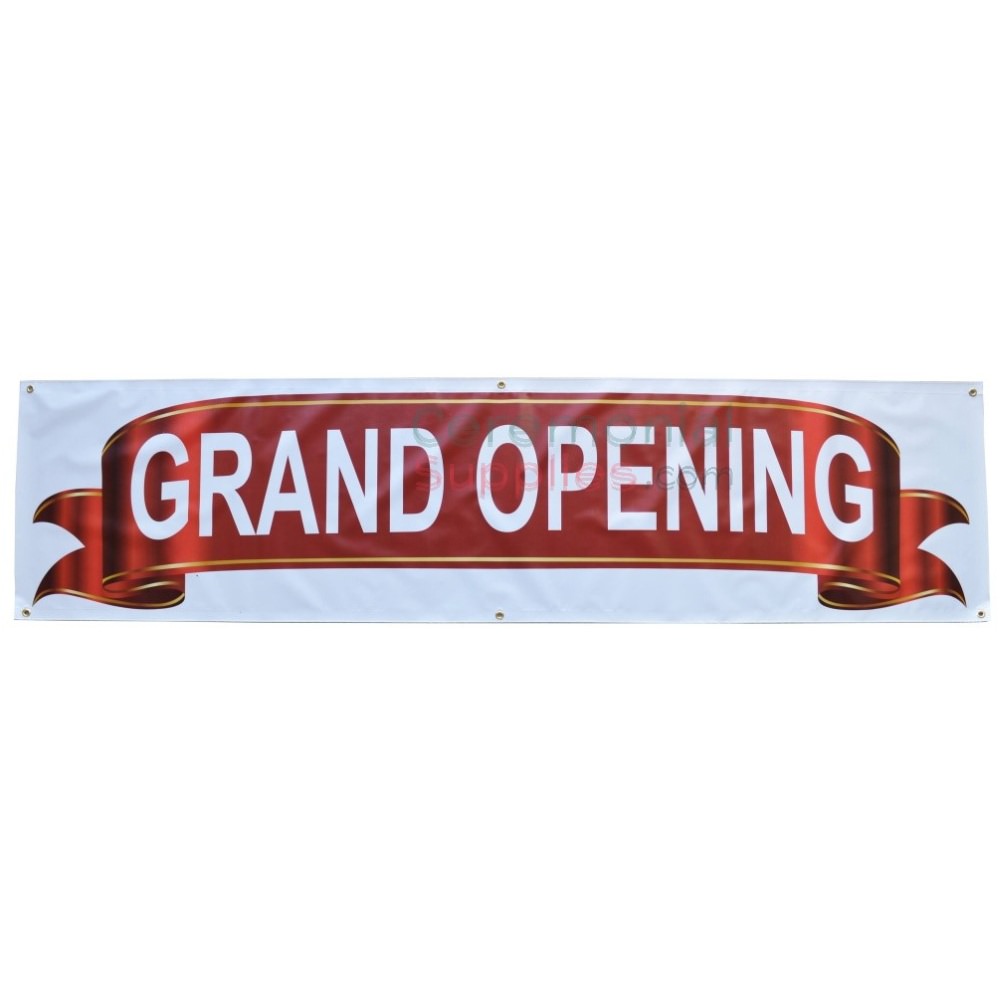 Premium Vector  Grand opening banner. vector promo flyer with