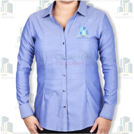 Ceremonial deluxe Oxford Non-iron Shirt for Women Woman wearing Ceremonial Shirt