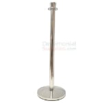 Photo of the Luxury Chromed Steel Stanchion Queue Poles with Urn Shaped Top.