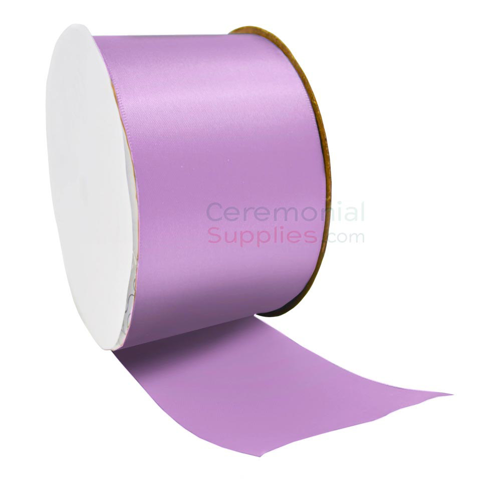 Lavender Printed Satin Ribbon, 1-1/2-inch, 20-yard 