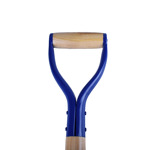 Picture of a blue shovel grip for groundbreaking ceremonies.