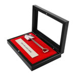 Red Interior Shovel Display Keepsake open