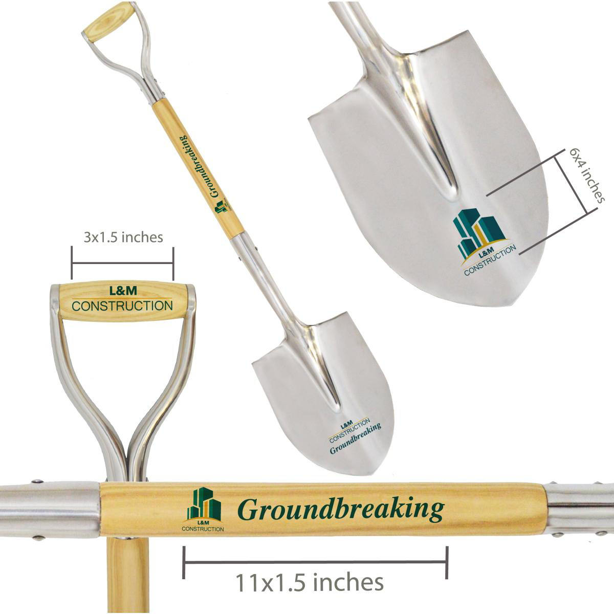 Custom Groundbreaking Shovel Commemorative Ceremonial Shovel