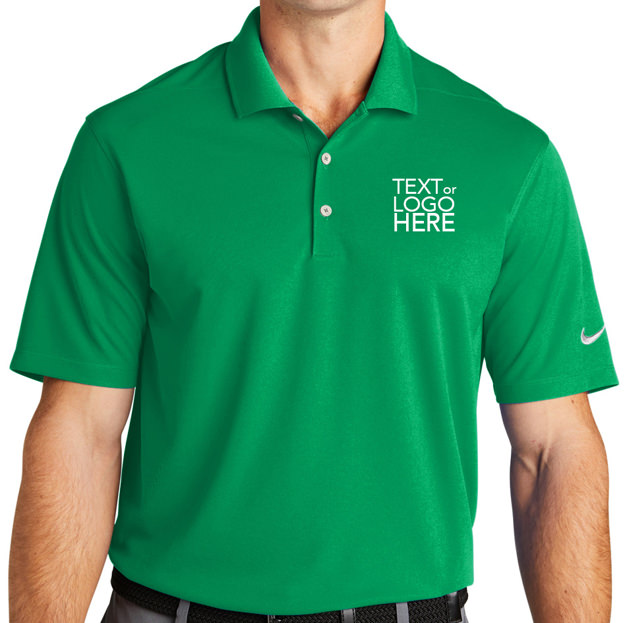 green printed polo shirt