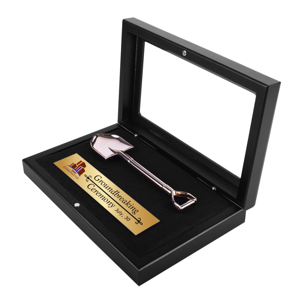 mini shovel in display box keepsake