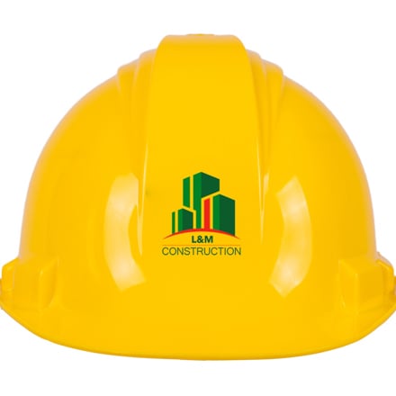 Custom Printed Yellow Hard Hat