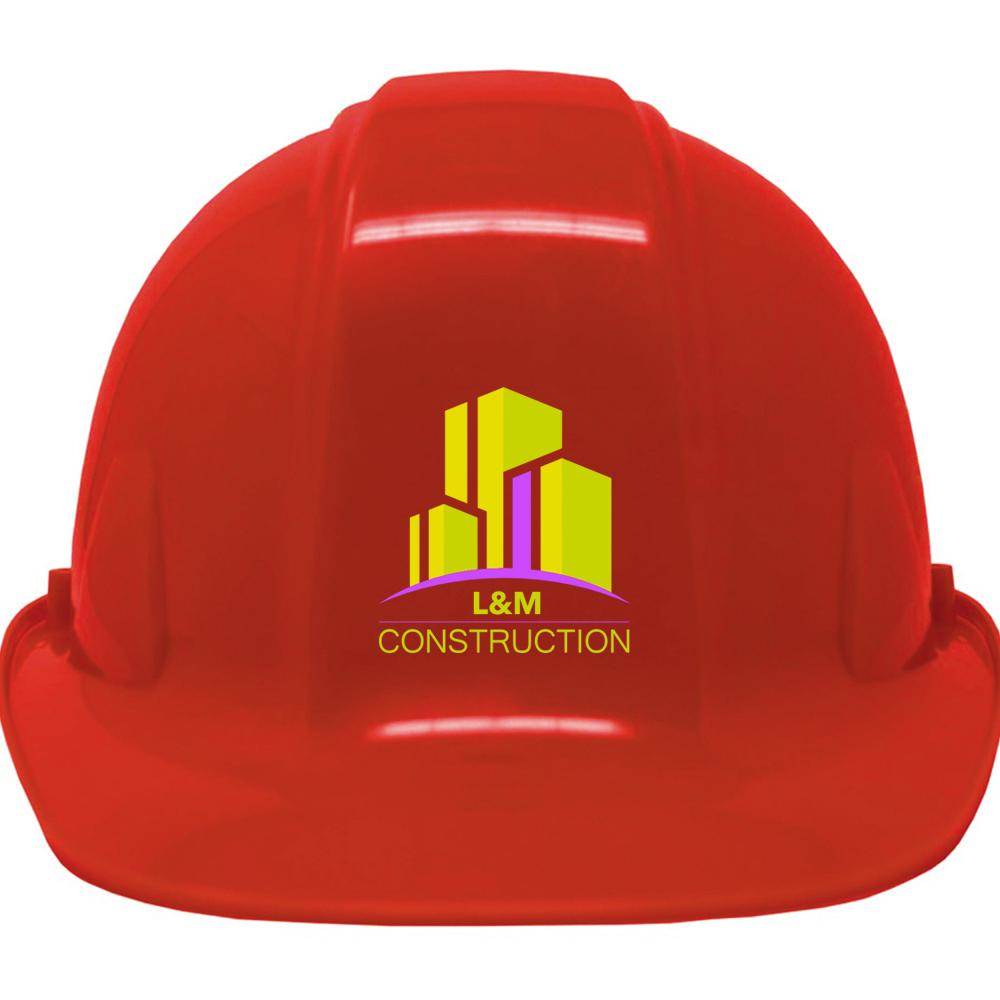 construction hard hat red