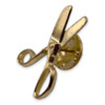 Gold Scissor Lapel Open