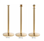 Brass Stanchion URN, Flat, Ball Top