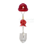  Picture of a Red Deluxe Ceremonial Shovel, Hard Hat And Bow Kit. 