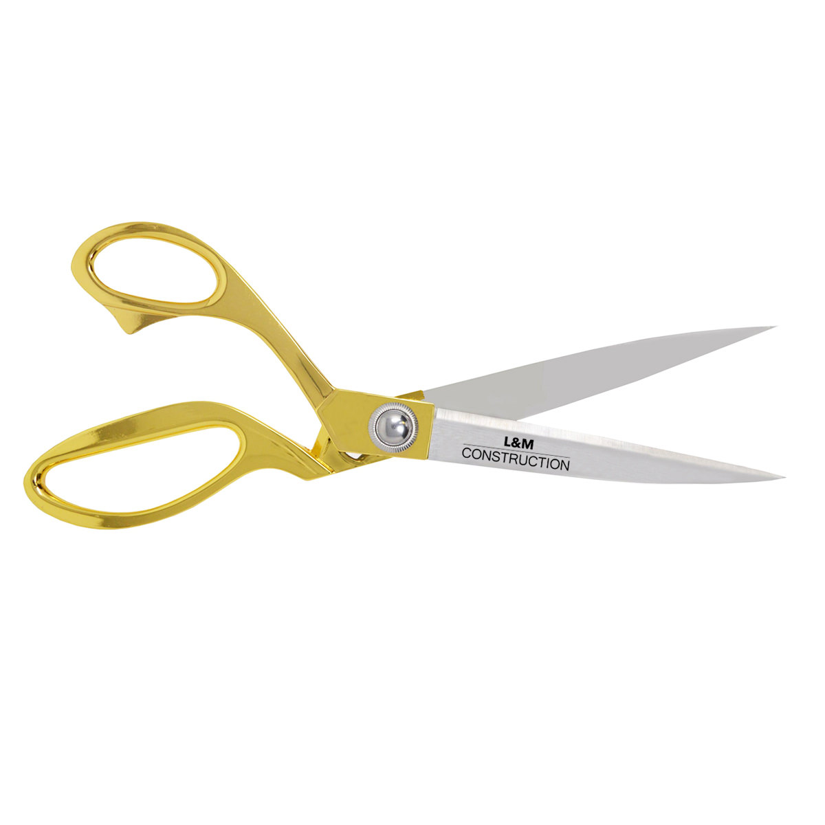 Scissors Large Gold With Transparent Acrylic Handle 