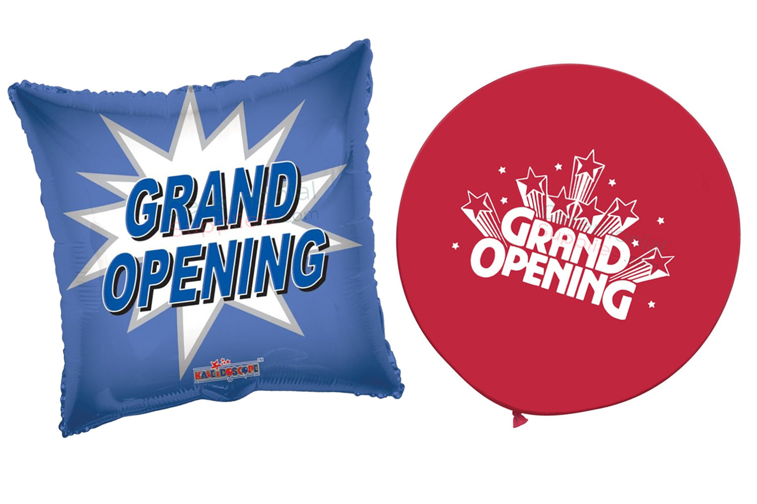 two grand opening balloons