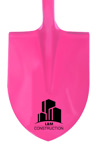 Close up picture of a Pink Ceremonial Groundbreaking Shovel Head.
