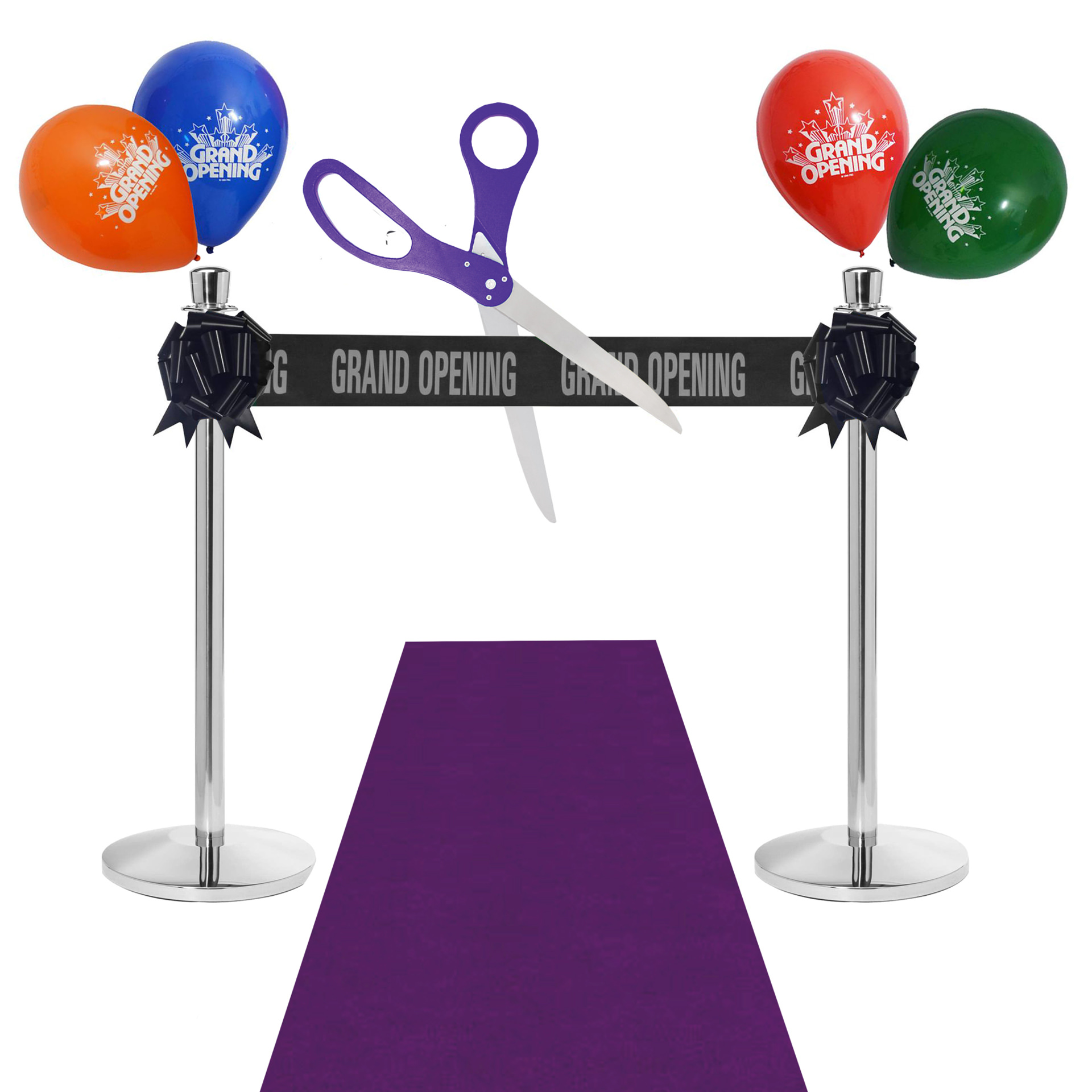 Deluxe Grand Opening Package, Ribbon, Bows, Poles & Scissors