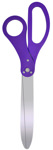 Purple handle silver blade purple scissors