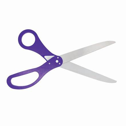 Purple Ribbon Cutting Ceremonial Scissors