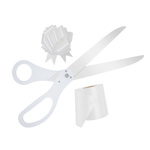 3 Piece White Essential Ribbon Cutting Kit