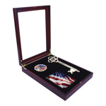 Key Display Case with 2" Medallion Insert and 1" Key Customization