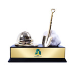 Construction Project Trophy Front View With Logo