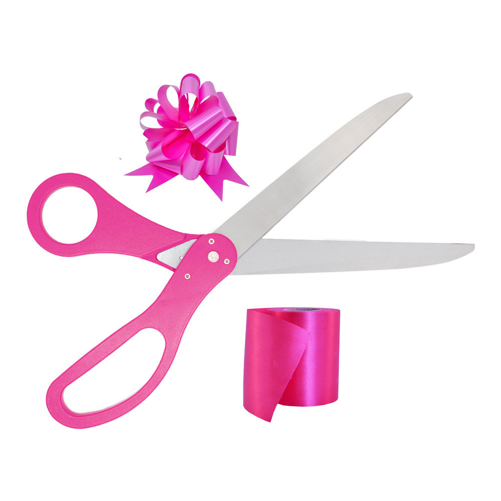 Pink Ceremonial Ribbon Cutting Scissors  Ceremonial Groundbreaking, Grand  Opening , Crowd Control & Memorial Supplies