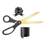 3 Black and Gold Essential Ribbon Cutting Kit