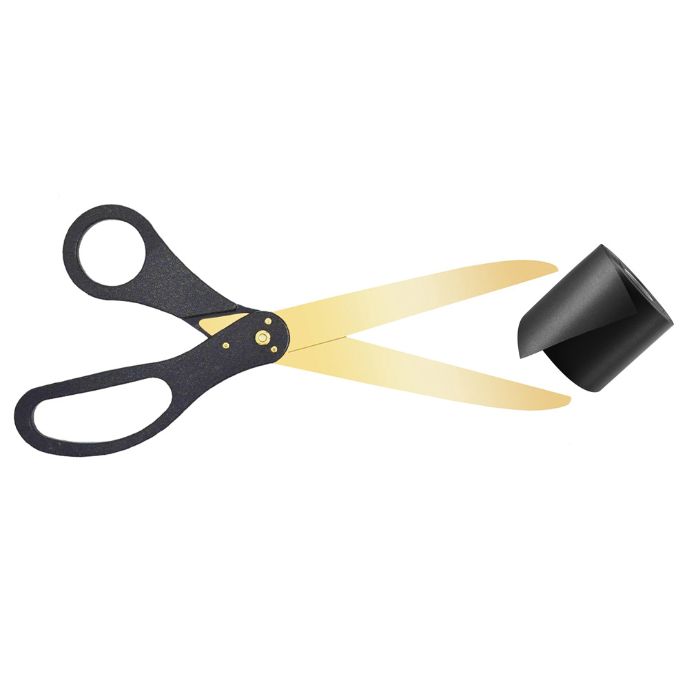 Gold and Chrome Ribbon Cutting Kit