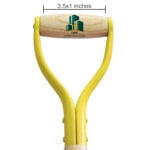 Yellow Groundbreaking Shovel handle with Logo