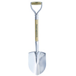 Image of The Tempered Silver Groundbreaking Shovel with Logo