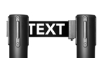 Black Belt Stanchion with Text
