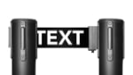 Black Belt Stanchion with Text