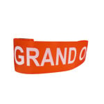 Picture of the Pre-printed Orange Grand Opening Ribbon