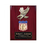 American Eagle Military Insert Award Plaque with Judicial Insert Example