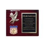 Horizontal Eagle and Insert Award Plaque with Judicial Insert Example