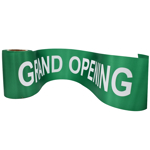 Picture of the Pre-printed Green Grand Opening Ribbon