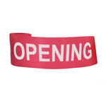 Picture of the Hot Pink Pre-printed Grand Opening Ribbon