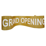 Picture of the Gold Pre-printed Grand Opening Ribbon