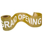 Picture of the Gold Pre-printed Grand Opening Ribbon